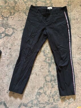 Womens Anthropologie size 8 Black Side-Stripe Pants